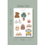 Kitap temalı 4lü Çoklu Sticker Seti, 8x12 cm, çıkartma, bullet journal, scrapbook, etiket