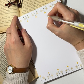Papatya temalı notepad/memopad