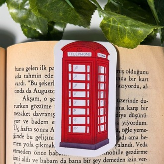 Londra telefon kulübesi temalı mıknatıslı kitap ayracı