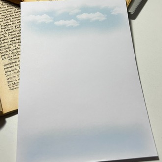 Bulut temalı notepad/memopad