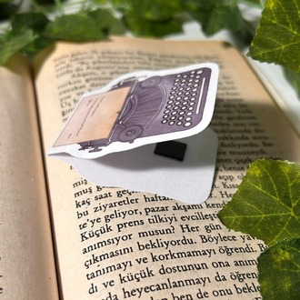Daktilo temalı mıknatıslı kitap ayracı