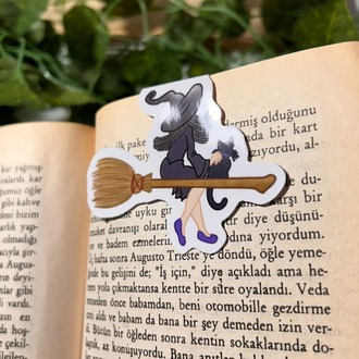 Cadı kitap ayracı mıknatıslı kitap ayracı magnetli kitap ayracı manyetik ayraç