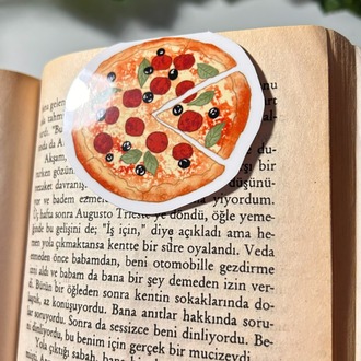 Mıknatıslı Pizza kitap ayracı, Magnetli kitap ayracı, Manyetik kitap ayracı