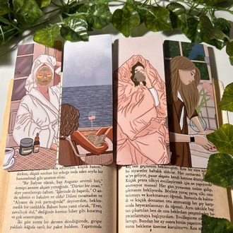 Çoklu Kitap Ayracı 4 Adet Pvc Kaplama Parlak Ve Sert Yapı El Yapımı Bookmark, Bakım