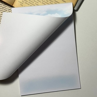 Bulut temalı notepad/memopad