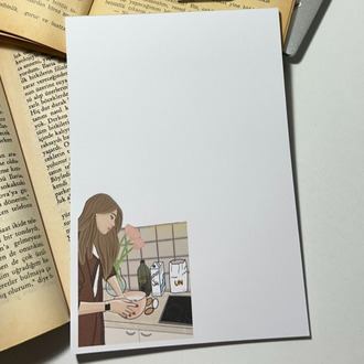 Mutfak Temalı Notepad Çek Kopar Defter, Tutkallı Bloknot, A5, Çizgisiz Defter