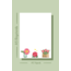 Pembe çiçek temalı notepad /Çek kopar not defteri