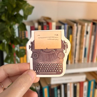 Daktilo temalı mıknatıslı kitap ayracı