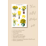 Bitki Çoklu Sticker Seti, 4lü sticker, Yarı şeffaf sticker, 8x12 cm, çıkartma, kola