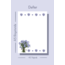 Mor çiçek notepad/memopad