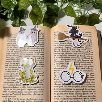4'lü Harry Potter kitap ayracı mıknatıslı kitap ayracı magnetli kitap ayracı manyetik ayraç