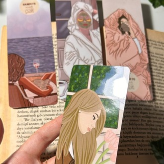 Çoklu Kitap Ayracı 4 Adet Pvc Kaplama Parlak Ve Sert Yapı El Yapımı Bookmark, Bakım