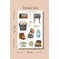Vintage Çoklu Sticker Seti, 4lü sticker, Noel sticker, 8x12 cm, çıkartma, bujo, etiket