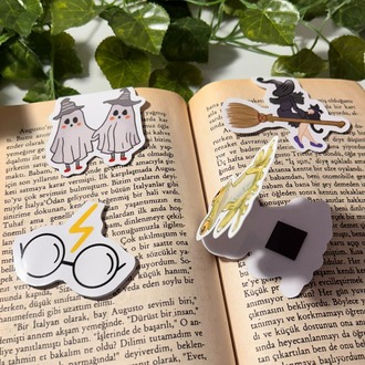 4'lü Harry Potter kitap ayracı mıknatıslı kitap ayracı magnetli kitap ayracı manyetik ayraç