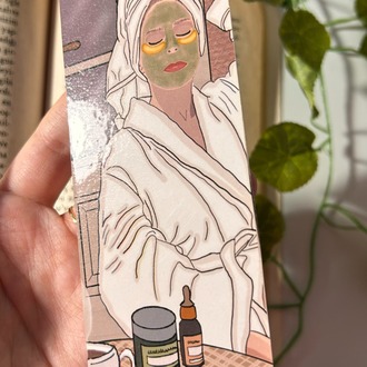 Maske temalı kitap ayracı