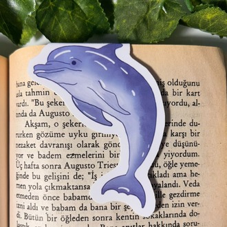 Yunus balığı temalı mıknatıslı kitap ayracı