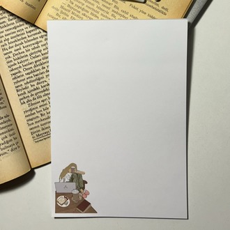 Kahve ve iş temalı notepad/memopad