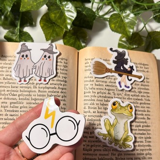 4'lü Harry Potter kitap ayracı mıknatıslı kitap ayracı magnetli kitap ayracı manyetik ayraç