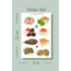 Yemek ve tatlı Çoklu Sticker, 8li sticker, 9x13 cm,