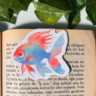 Renkli balık temalı mıknatıslı kitap ayracı