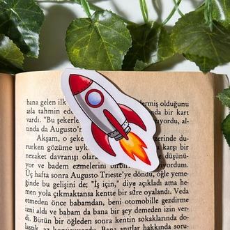 Roket kitap ayracı mıknatıslı kitap ayracı magnetli kitap ayracı manyetik ayraç