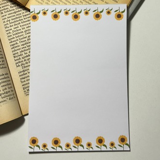 Ayçiçek temalı notepad