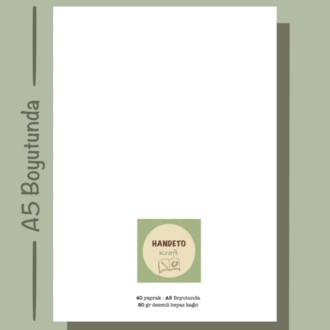 Yazı Temalı Notepad Çek Kopar Defter, Tutkallı Bloknot, A5, Çizgisiz Defter