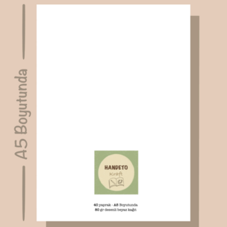 Şekerleme Notepad Çek Kopar Defter, Tutkallı Bloknot, A5, Çizgisiz Defter