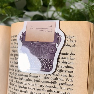 Daktilo temalı mıknatıslı kitap ayracı