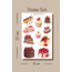 Tatlı / pasta temalı sticker seti