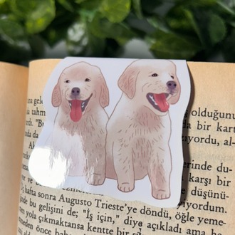 Köpek temalı mıknatıslı kitap ayracı