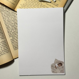 Uykucu temalı notepad/memopad