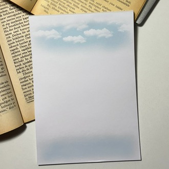 Bulut temalı notepad/memopad