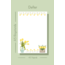 Sarı lale temalı notepad /Çek kopar not defteri