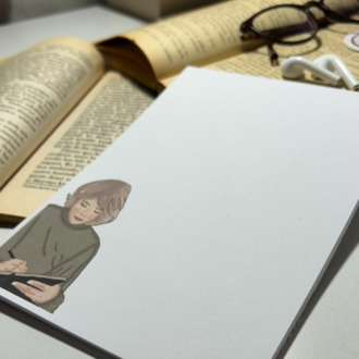 Yazı Temalı Notepad Çek Kopar Defter, Tutkallı Bloknot, A5, Çizgisiz Defter