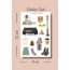 Mod ve bakım temalı Çoklu Sticker, 8li sticker, 9x13 cm,