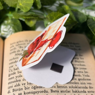 Cheescake temalı mıknatıslı kitap ayracı