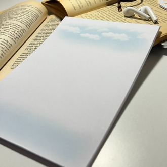 Bulut temalı notepad/memopad