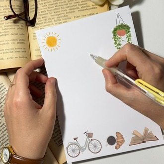 Bisiklet temalı notepad