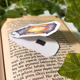 Lamba temalı mıknatıslı kitap ayracı