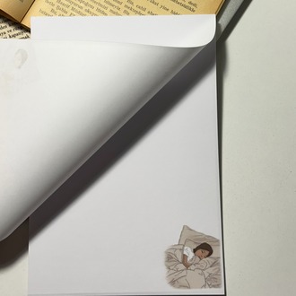 Uykucu temalı notepad/memopad