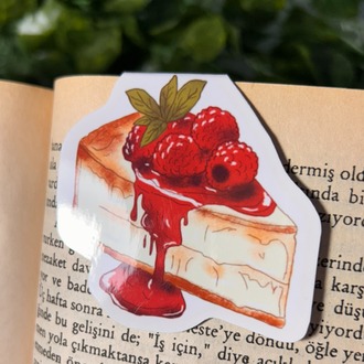 Cheescake temalı mıknatıslı kitap ayracı