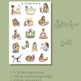 Motivasyon ve Olumlama Sticker Seti Çıkartma Scrapbook Bullet Journal