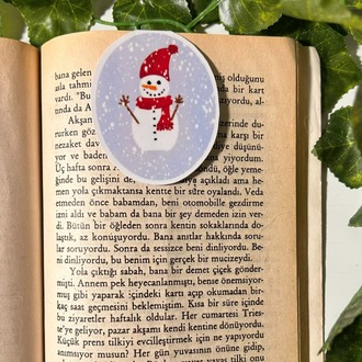 Mıknatıslı kardan adam kitap ayracı yılbaşı hediyesi yeni yıl hediyesi