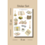 Kitap temalı 4lü Çoklu Sticker Seti, 8x12 cm, çıkartma, bullet journal, scrapbook, etiket