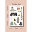 Vintage Çoklu Sticker Seti, 4lü sticker, Noel sticker, 8x12 cm, çıkartma, bujo, etiket