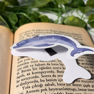 Yunus balığı temalı mıknatıslı kitap ayracı