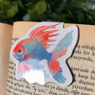 Renkli balık temalı mıknatıslı kitap ayracı