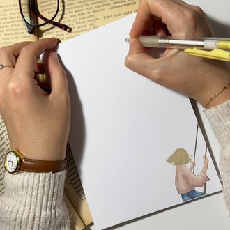 Salıncak temalı notepad/memopad