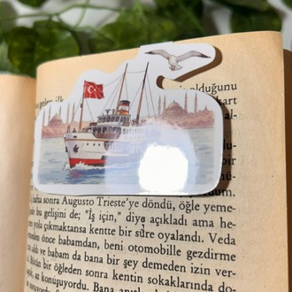 Mıknatıslı Vapur kitap ayracı, Magnetli kitap ayracı, Manyetik kitap ayracı